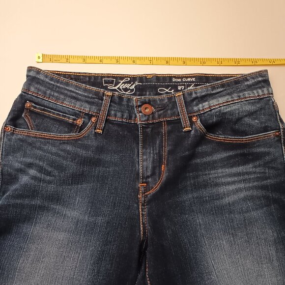Levi's Jeans Size 27/4 Demi Curve Skinny Low Rise Dark Wash - Picture 6 of 9